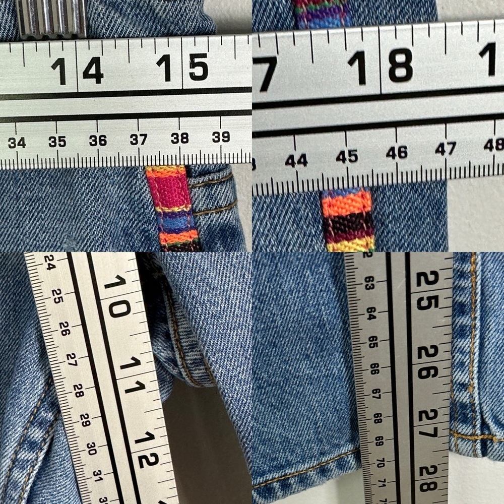 Ramy Brook Rosie Boyfriend Jeans Embroidered‎ Stripe Size 25 Boho Distress Denim - Picture 15 of 16